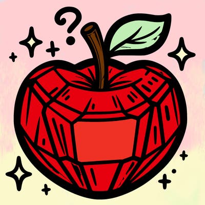 very shiny crystal apple