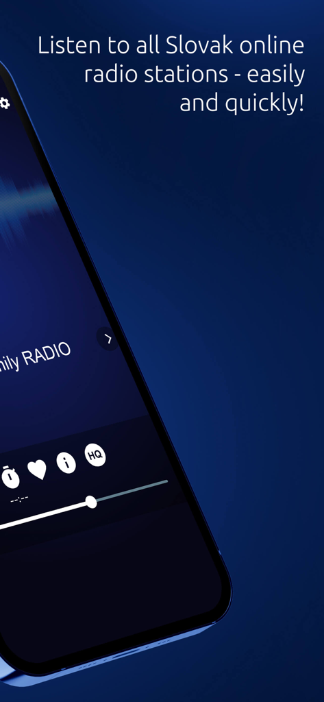 SK Radio - SK Radio App-Oberfläche auf einem Smartphone zum schnellen und einfachen Streamen von slowakischen Radiosendern.