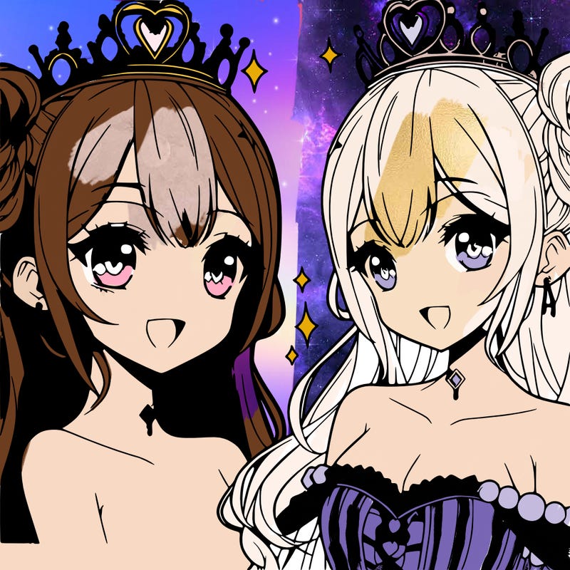 anime queen with detail