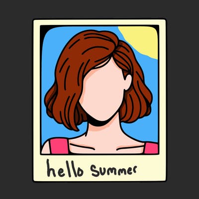 a polaroid portrait of swift's face cut off at the eyes