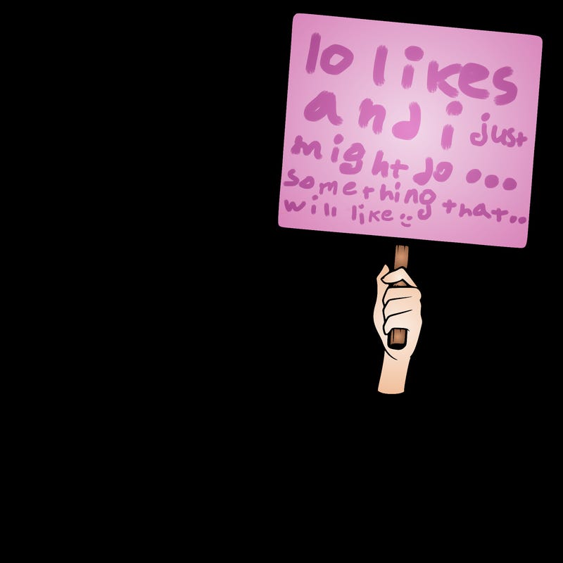 realistic girl holding up a sign