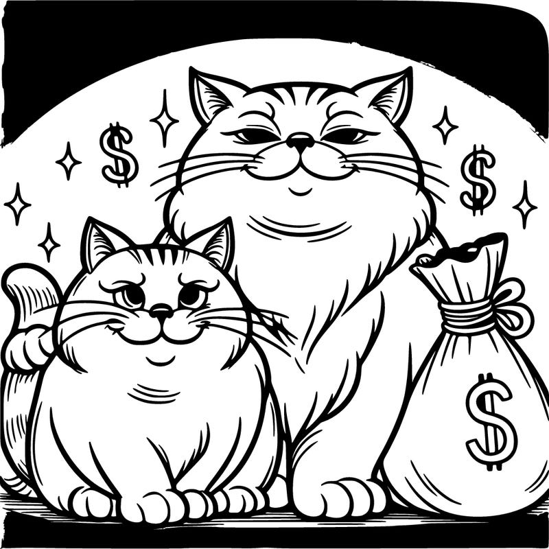 rich cat with a other cat