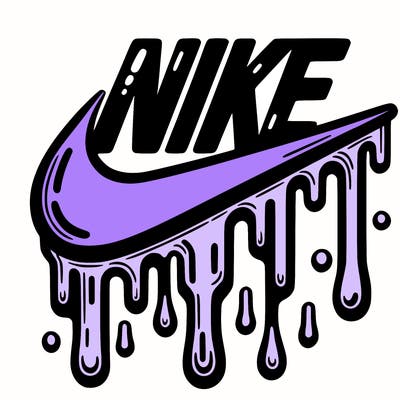 dripping nike logo