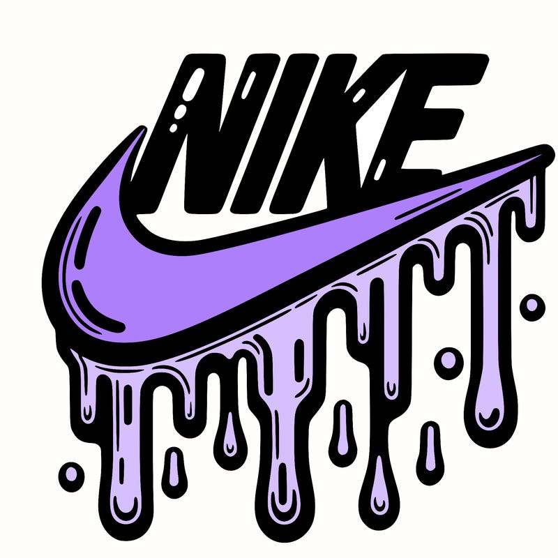 dripping nike logo