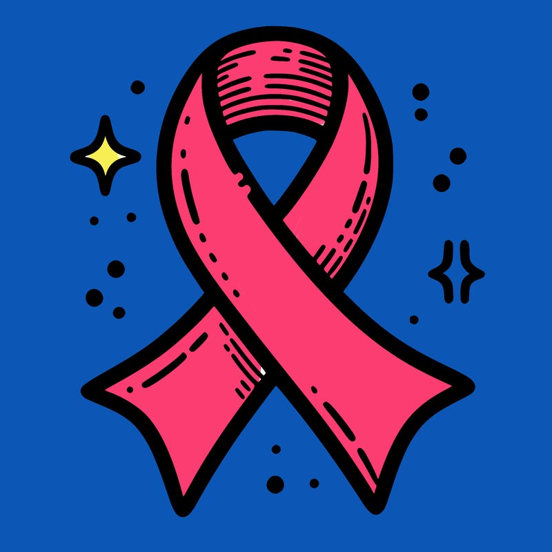 ribbon symbol of national breast cancer awareness month