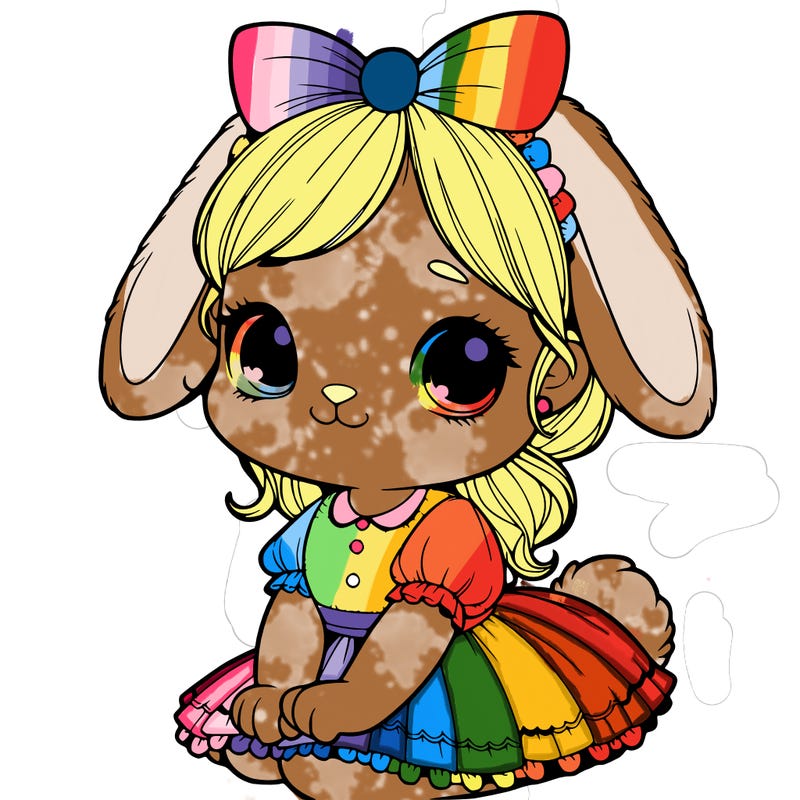 cute easter bunny girl realistic