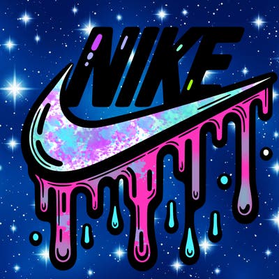 dripping nike logo