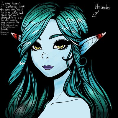 elf girl realistic dark fantasy