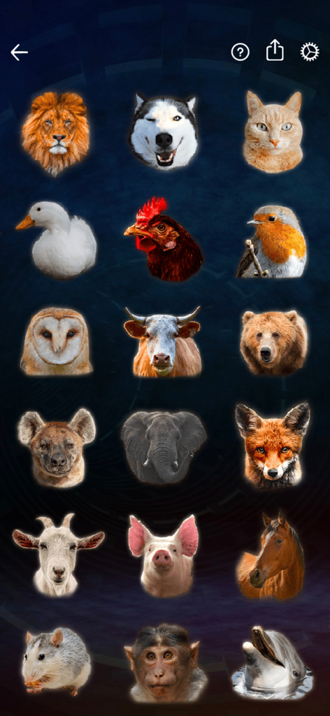 Prank Tools - A collection of realistic animal head icons used for prank sound effects