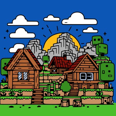 cute minecraft village