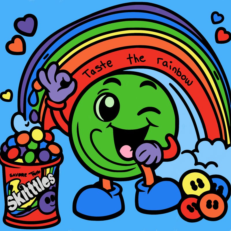 skittles taste the rainbow