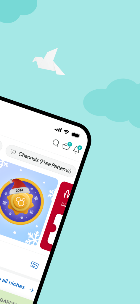 Tedooo - Tedooo app interface showing craft channels and notification icons