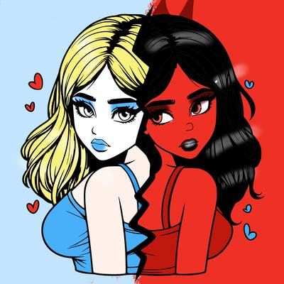 realistic girl split