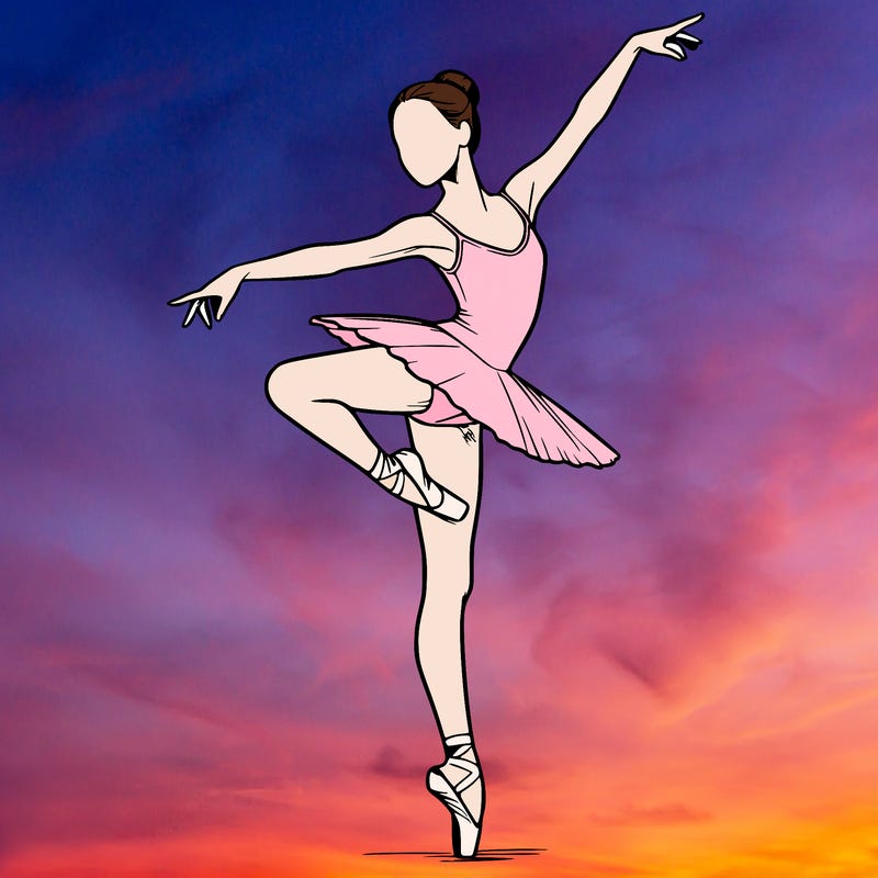realistic person doing ballet