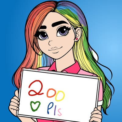 a realistic girl with a sign