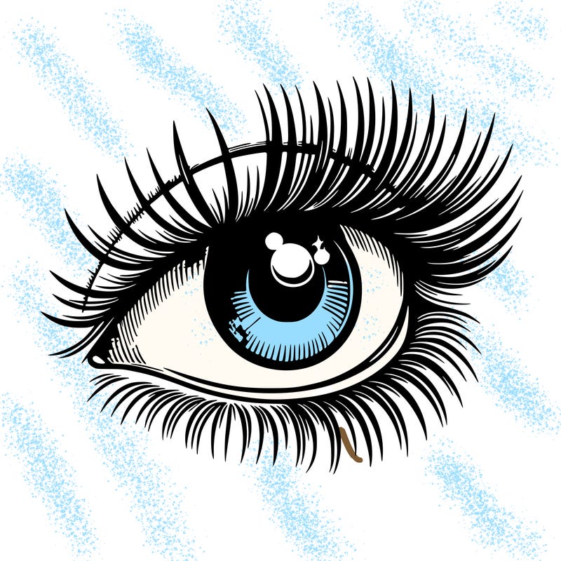 realistic eye long eylashes