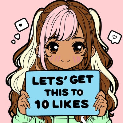 girl holding up sign that says let’s get this to 10 likes realistic