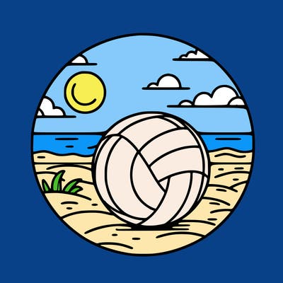 volleyball on a beach