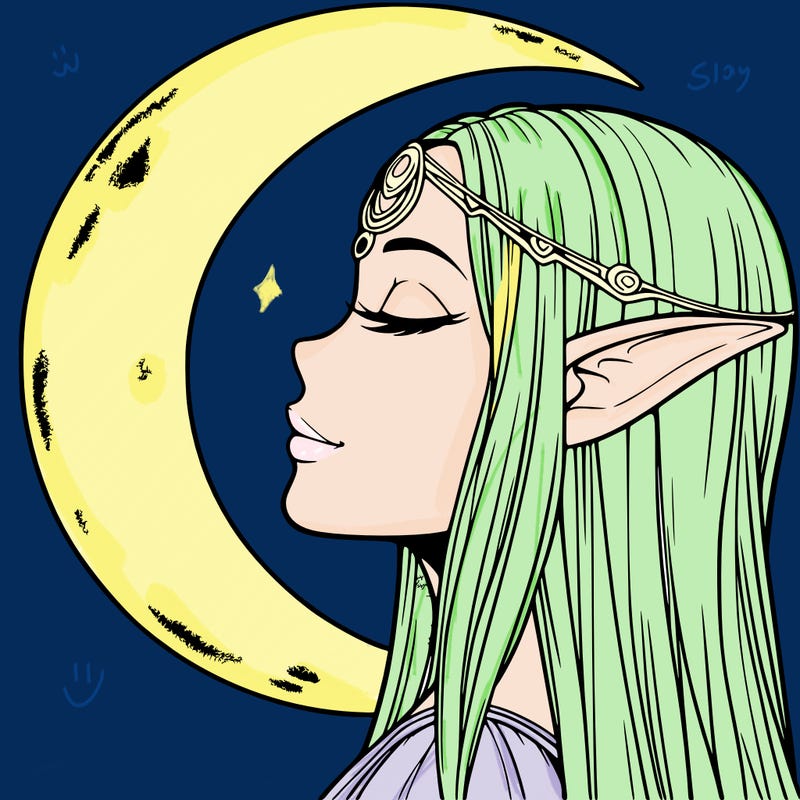 a realistic moon elf