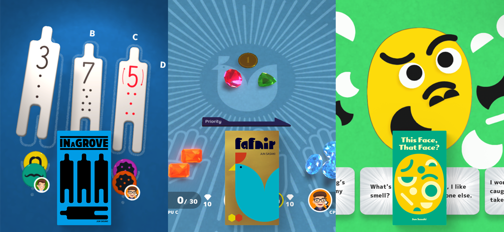 Let's Play! Oink Games - Gameplay screenshots of various minimalist board games in the Let's Play! Oink Games app.