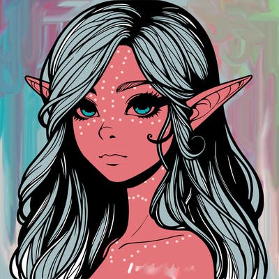 elf girl realistic dark fantasy