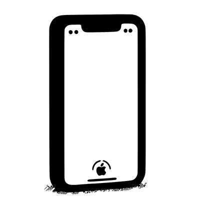simple blank iphone