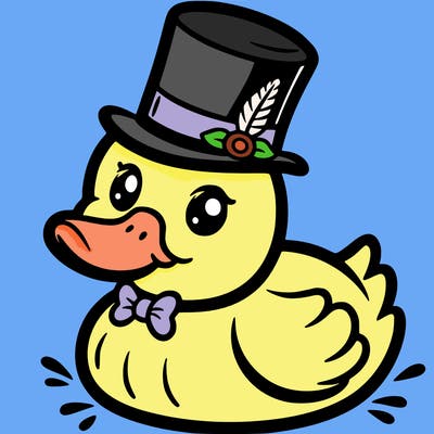 duck with top hat