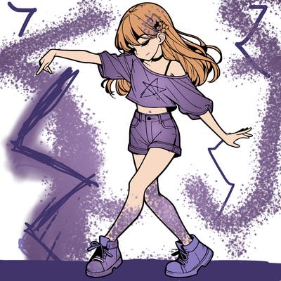 realistic girl danceing