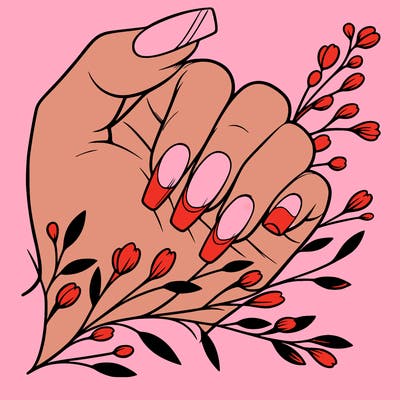 nails with french tip