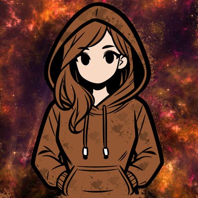 a woman wearing a hoodie