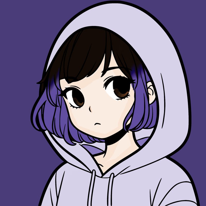 girl with short hair in hoodie