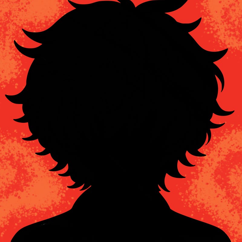 manga boy fluffy hair covering his eyes