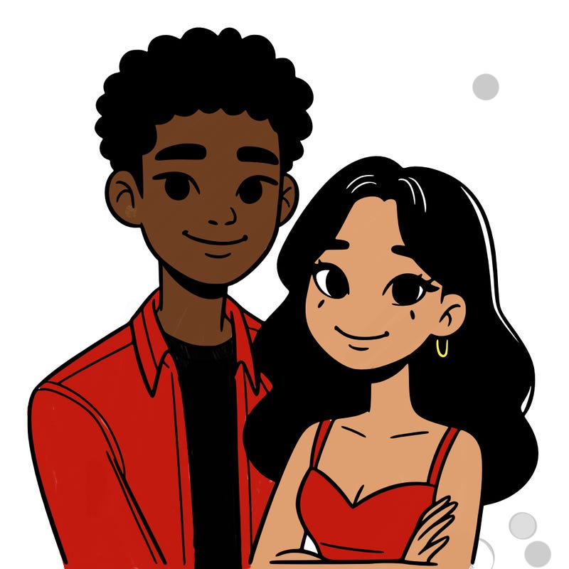 black woman and asian man couple