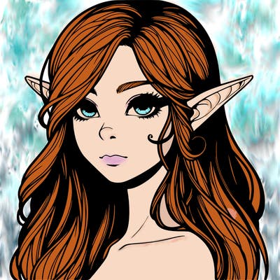 elf girl realistic dark fantasy