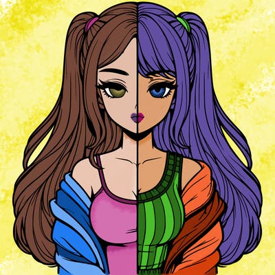 realistic girl split