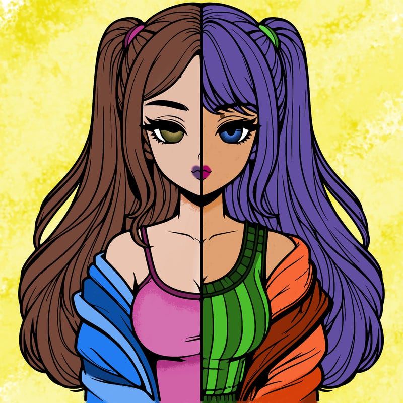 realistic girl split