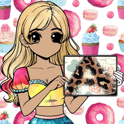 realistic pretty girl holding blank sign