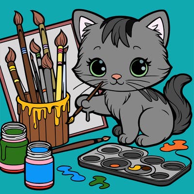 painting kittens