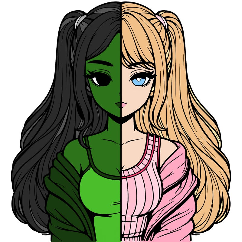 realistic girl split