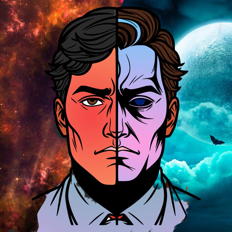 bir tarafı gece bir tarafı gündüz olan adam