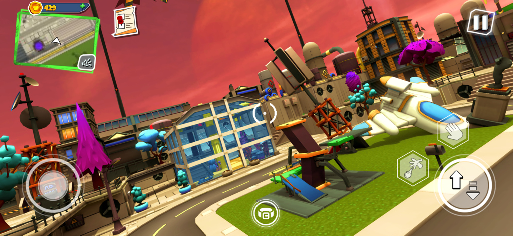 Exploración en primera persona de una ciudad futurista en Dark Riddle 2 Mars