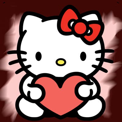 hello kitty with heart