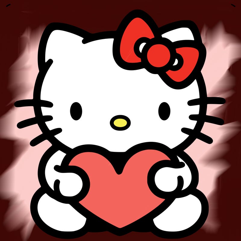 hello kitty with heart