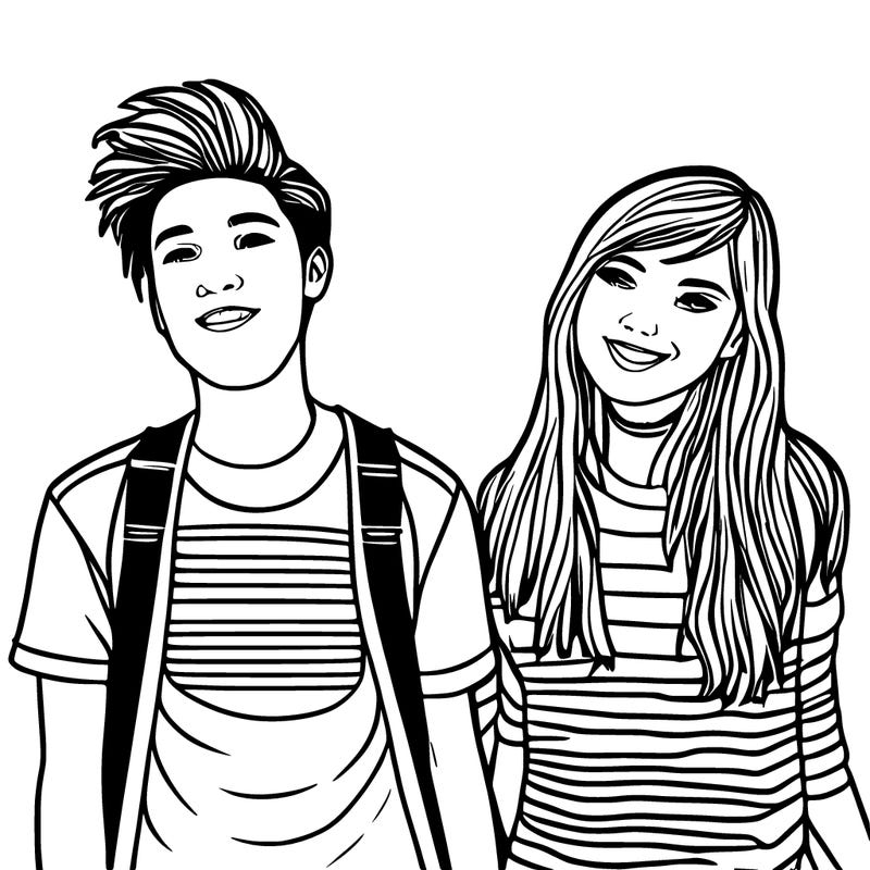 teenage girl and boy