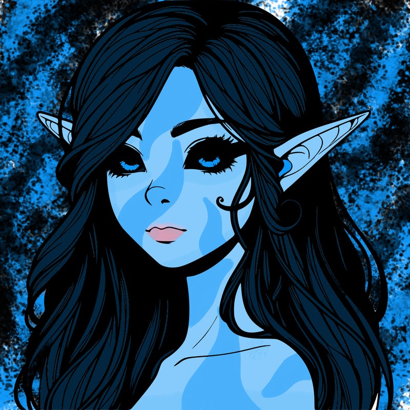 elf girl realistic dark fantasy