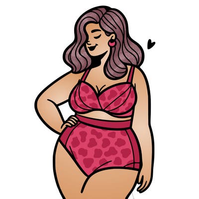 plus size woman bathing suit