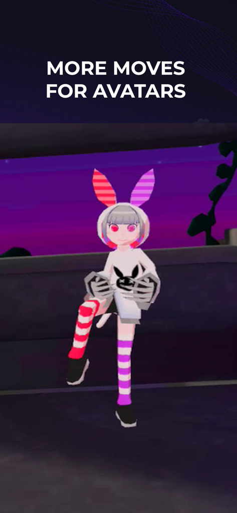 Driver4VR: Full Body Tracking - An anime style avatar in VRChat lifting one leg to demonstrate full body tracking