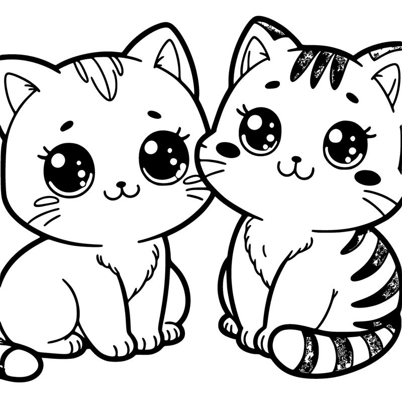cute two cats