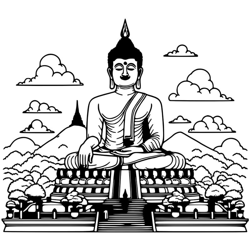 big buddha on golden hill in bangkok