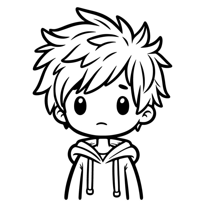 boy with dirty blonde hair in a messy hairstyle wearing a hoodie